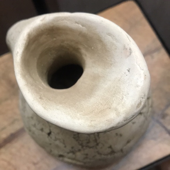 Primitive Pitcher Vase Heavy Unique Clay - Picture 8 of 14
